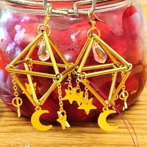 New Celestial crystal earrings Reduced Price
